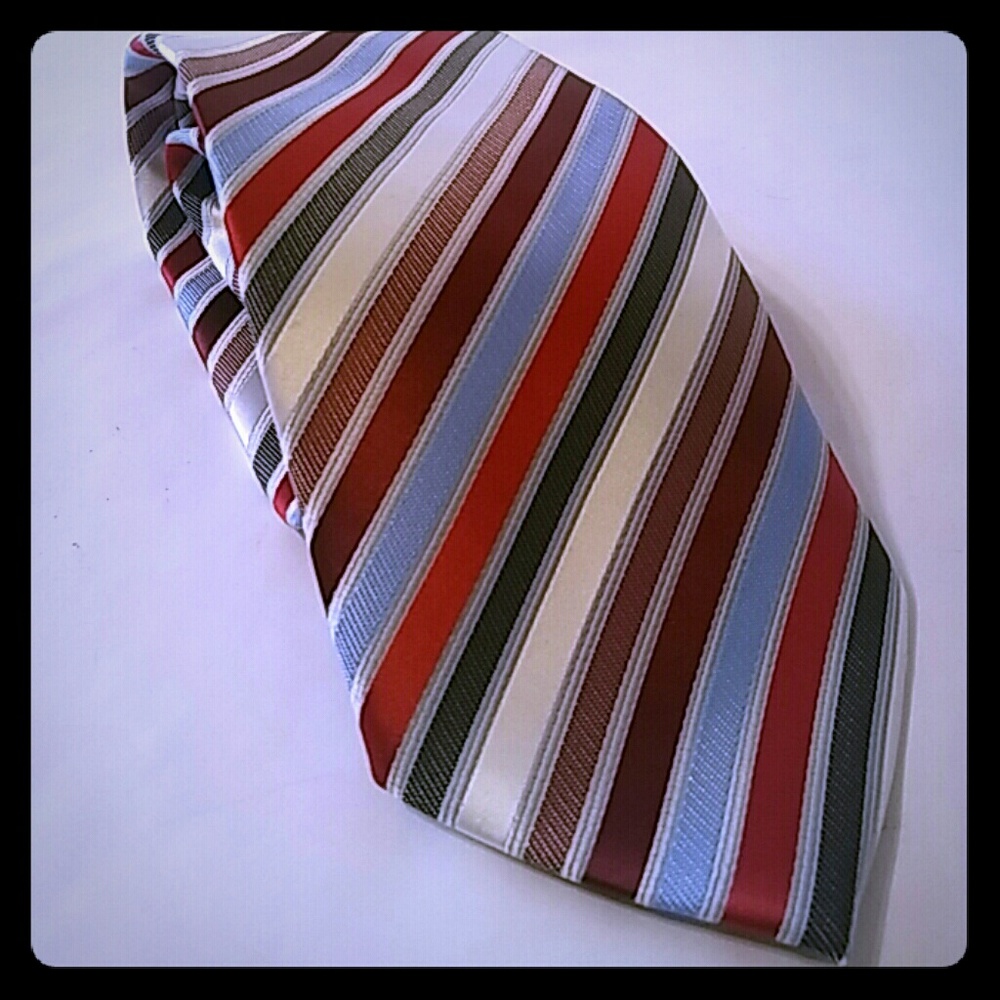 Alexander Julian Colours Multicolored Striped Tie